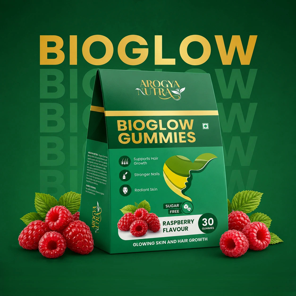 BioGlow Gummies │ Biotin & Zinc │ Raspberry Flavor
