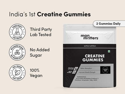 CreaRush Gummies | Micronized Creatine Monohydrate (Strawberry Flavor)